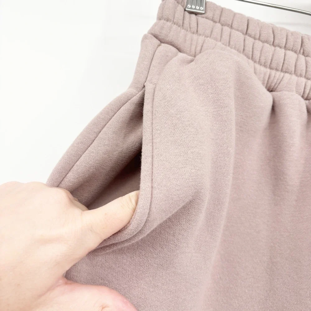 Comfrt Womens Signature Bark Fleece Relaxed Cozy Oversized Jogger Sweatpants M - Picture 4 of 6